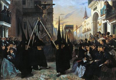 A Confraternity in Procession along Calle Geneva