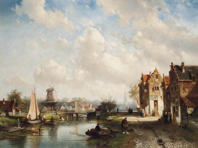 A Dutch town on the river, Summer