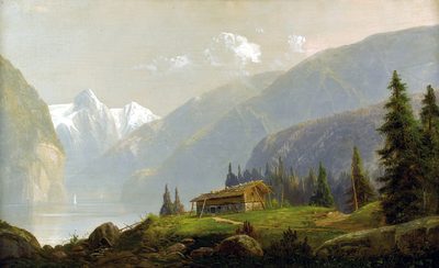 Alpine Landscape Mountain Hut