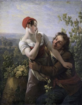 Amorous Grape Picking