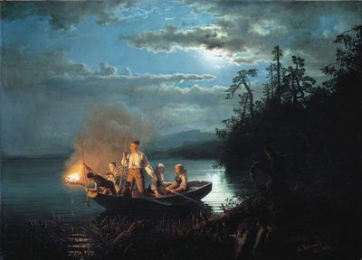 and Hans Gude Fishing with a harpoon
