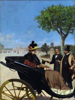 Arrival at the Villa Borghese