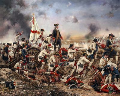Augusto Ferrer-Dalmau - Cuadro por españa y por el rey, Galvez en America