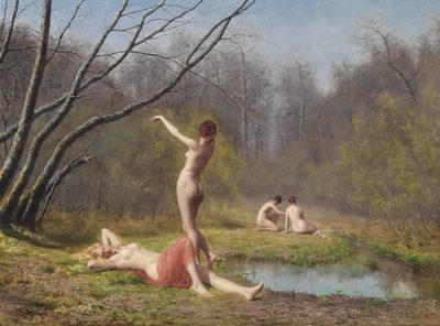 Bathers in the forests