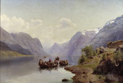 Brautfahrt auf dem Hardangerfjord