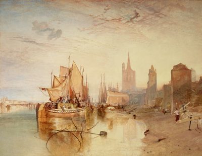 Cologne, the Arrival of a Packet-Boat. Evening