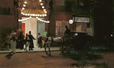 Departure from a masked ball