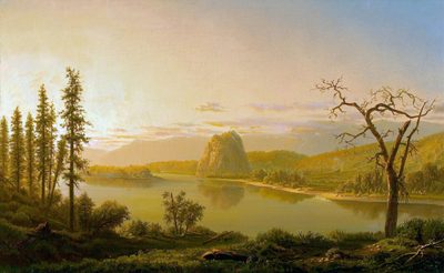 Entrance of the Columbia River, Oregon, with Rooster Rock Beyond
