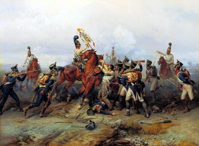 Feat of Cavalry Regiment at the battle of Austerlitz in 1805 (Czar's Guard capture 4th line regiment's standard at Austerlitz)