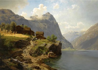 Figures in a Fjord Landscape