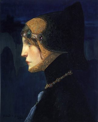 Head of a Lady in Medieval Costume