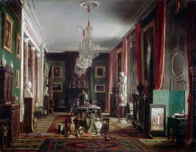 Interior of the Office of Alfred Emilien (1811-92) Count of Nieuwerkerke, Director General of the Imperial Museums, at the Louvre