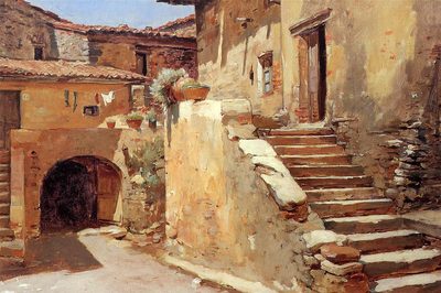 italian courtyard 1886