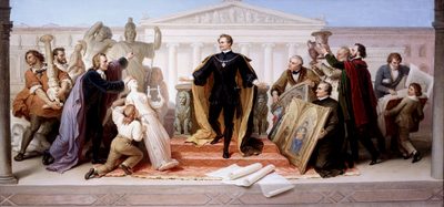 King Ludwid I of Bavaria Surrounded by Artists and Scholars