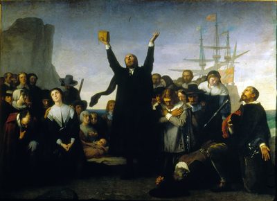Landing of the Puritans in America
