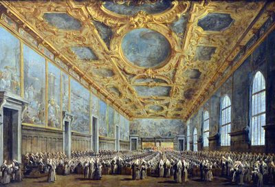 Le Doge de Venise remercie le Conseil majeur