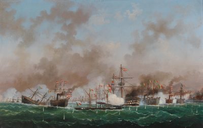 Naval Battle of Lissa on 20 July 1866