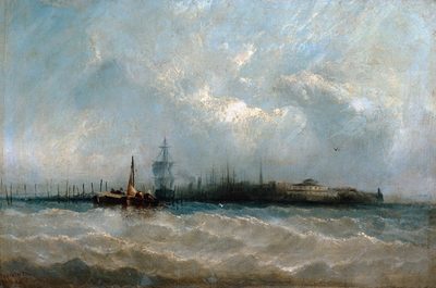 New York from the Harbor Showing the Battery and Castle Garden