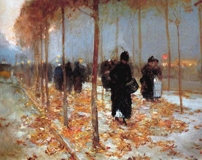 Paris Street Scene, Autumn
