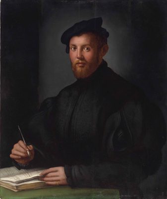Portrait of a young man with a book
