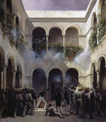 Prince de Joinville Flushes Defenders of the House of Mexican General Arista (Pastry War, Battle of Vera-Cruz)