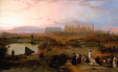 Ruins of the Great Temple at Karnak, Sunset