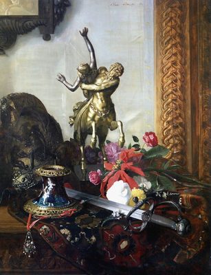 Still Life with a Bronze Statue