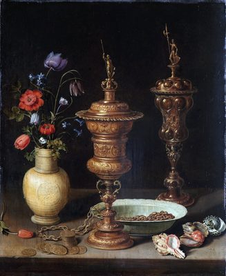 Still Life with Flowers and Gold Cups of Honour