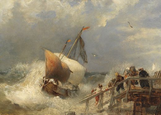Sturm am Hafen