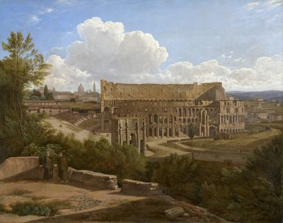 The Arch of Constantine and the Colosseum, seen from the Palatine Hill
