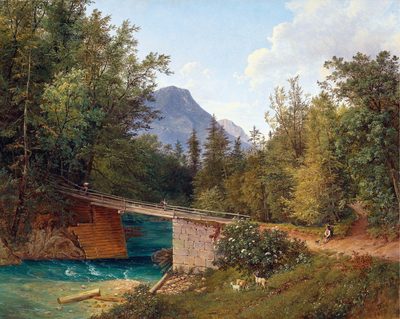 The Bridge by the Rettenbachm++hle near Bad Ischl