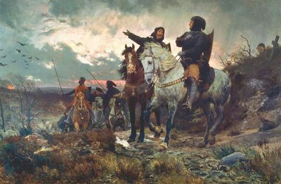 The conspirators ride from Finderup after the murder of Erik Klipping St. on Cecilia 1286
