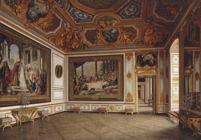 The interior of a palace