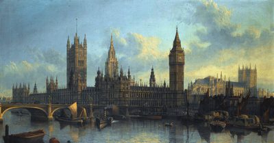 The Palace of Westminister from the Thames