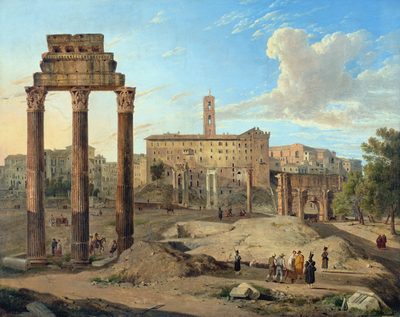 The Roman Forum and the distant Palazzo Senatorio