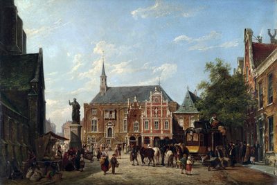 The Town Hall and Market Place, Haarlem