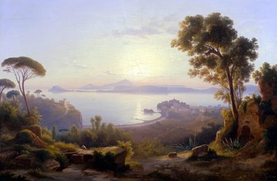 View of the Gulf of Pozzuoli with the Islands of Procida and Ischia