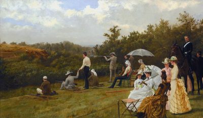 Walter Winans on the Running Deer Range, Wimbledon Common