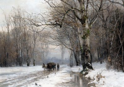 Winter Landscape with a Horse-Drawn Cart