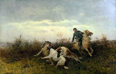 Wolf Hunt with Borzois